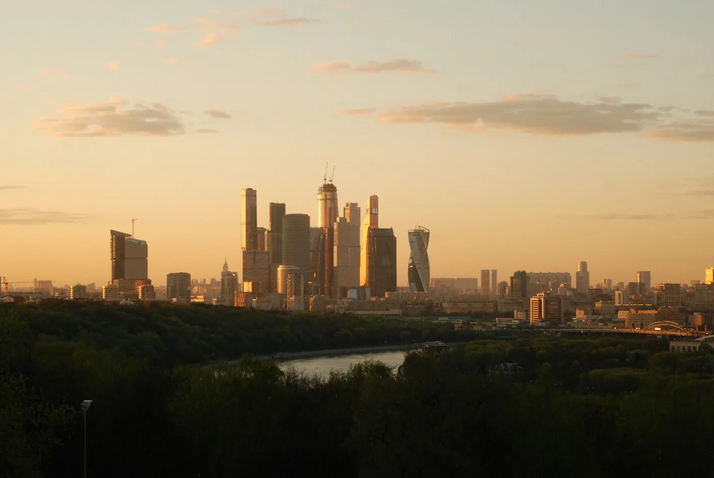 Панорама Москва-Сити и изгиб Москвы-реки