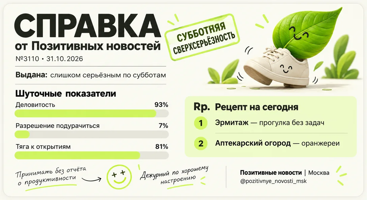 Справка-рецепт: субботняя сверхсерьёзность