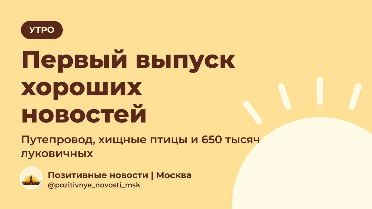Добрый день, Москва! Первый выпуск хороших новостей